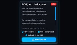 ShinyHunters’ dark web notice of ADT hack.