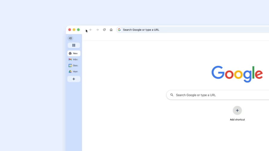 The new vertical tabs feature on Google.