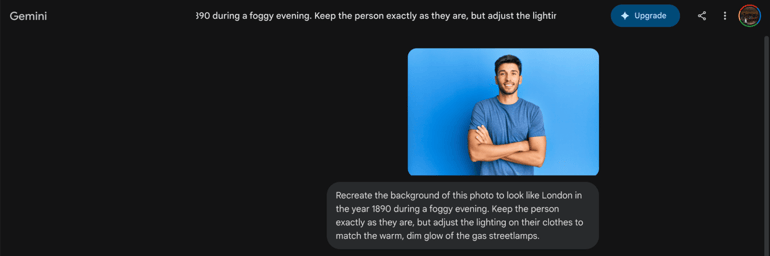 The prompt in the chat.
