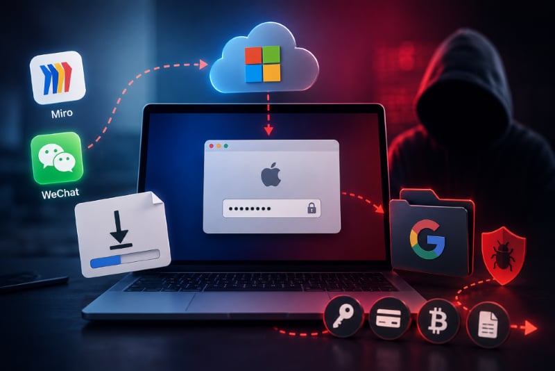 Mac Users Face New Malware Threat Spoofing Apple, Google, and Microsoft