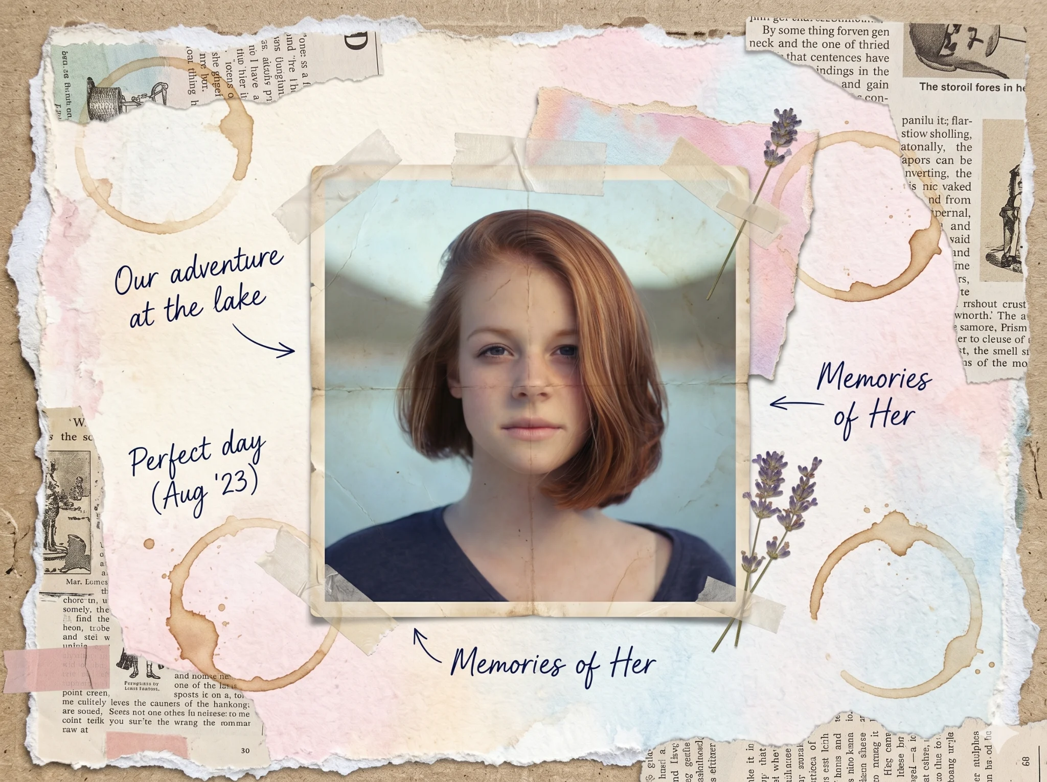 Scrapbook collages and digital journals.