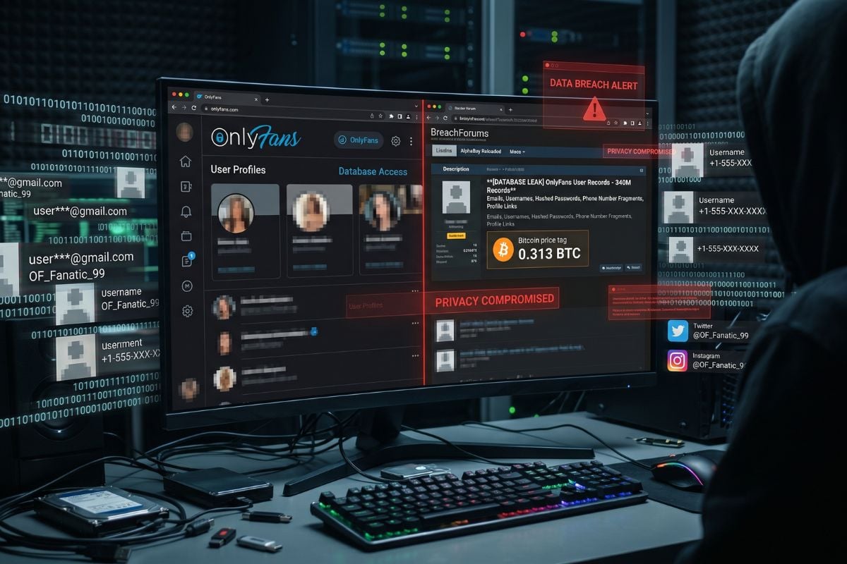 Hacker Lists 340M OnlyFans User Records for Sale