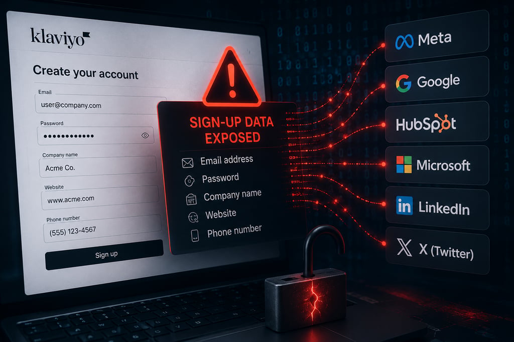 Klaviyo Sign-Up Bug May Have Exposed Passwords to Ad Trackers