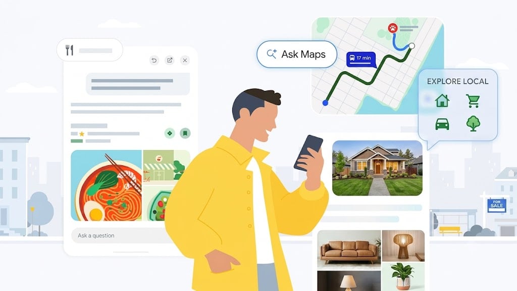 Google Maps Gets New Gemini Agent Features for Orders, Hotels, and Events