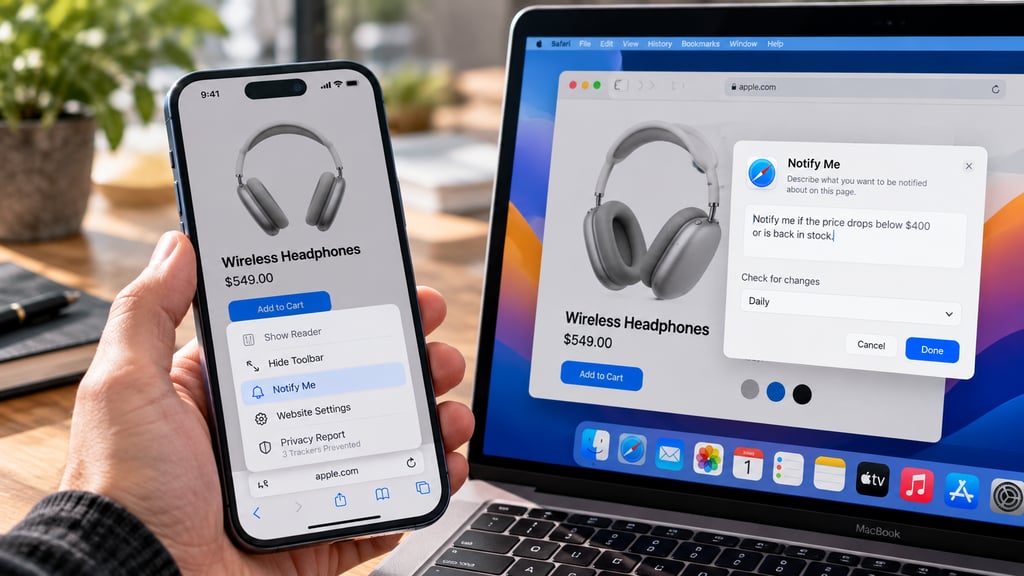 Safari Notify Me: How to Track Price Drops and Website Changes