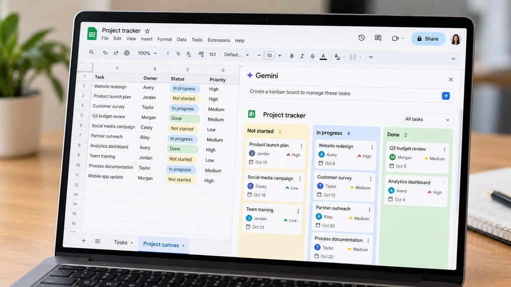 Google Sheets Canvas Builds Mini-Apps From Prompts: How It Works