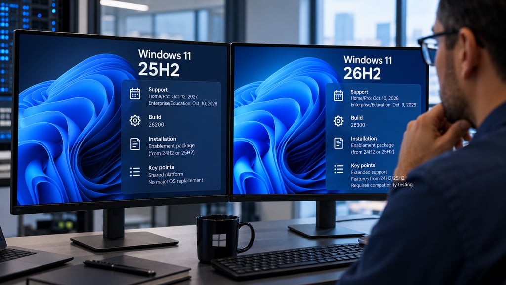 Windows 11 26H2 vs 25H2: What IT Admins Need to Know